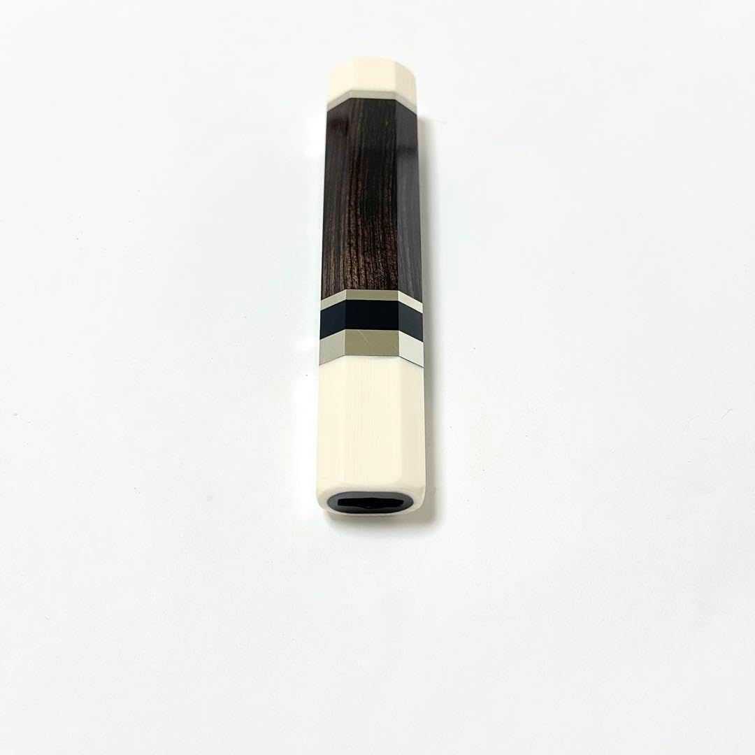 三段銀巻 人工象牙 牛刀240 包丁柄 牛刀8寸 黒檀八角柄